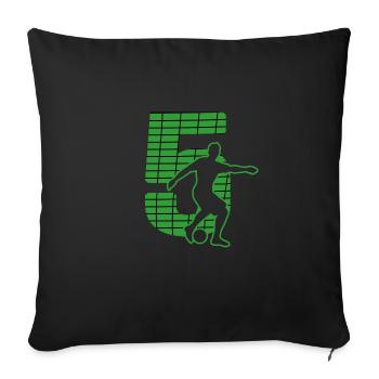 soccer sport soccer soccer field - Sofa pillowcase 17,3'' x 17,3'' (45 x 45 cm) - black - Front