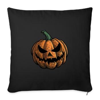 Smiling Pumpkin Face - Halloween Costume - Sofa pillowcase 17,3'' x 17,3'' (45 x 45 cm) - black - Front