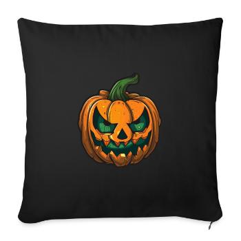 Halloween Pumpkin Grimace Face Scary Eyes - Sofa pillowcase 17,3'' x 17,3'' (45 x 45 cm) - black - Front