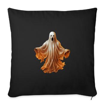 Gruseliger Halloween schwebender Horror Geist - Sofakissenbezug 45 x 45 cm - Schwarz - Vorne