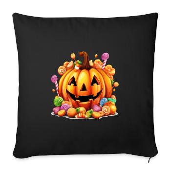 Funny Halloween Cute Pumpkin Sugar Spell - Sofa pillowcase 17,3'' x 17,3'' (45 x 45 cm) - black - Front