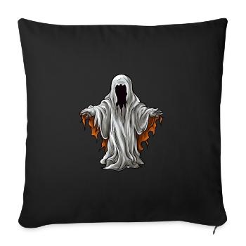 Schwebender gruseliger Halloween Horror Geist - Sofakissenbezug 45 x 45 cm - Schwarz - Vorne
