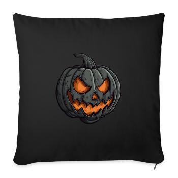 Wild Halloween Pumpkin Face Glowing Grimace - Sofa pillowcase 17,3'' x 17,3'' (45 x 45 cm) - black - Front