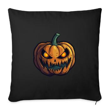Glowing Eyes Wild Halloween Pumpkin Grimace - Sofa pillowcase 17,3'' x 17,3'' (45 x 45 cm) - black - Front