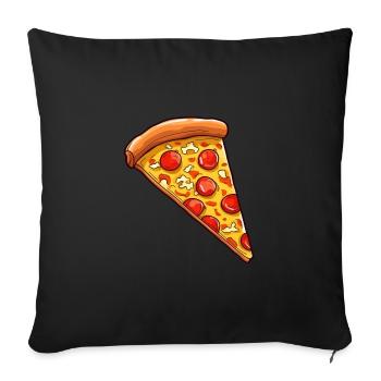 Pizza Lover Kitchen Pizza Slice for Pizza Eaters - Sofa pillowcase 17,3'' x 17,3'' (45 x 45 cm) - black - Front