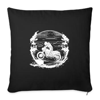 Motor Race, Extreme Sports, Dirt Bike, Off-Road Motorsport - Sofa pillowcase 17,3'' x 17,3'' (45 x 45 cm) - black - Front