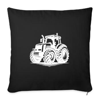 Tracteurs robustes pour les machines agricoles de tracteur Biofarmer - Housse de coussin décorative 45 x 45 cm - noir - Devant