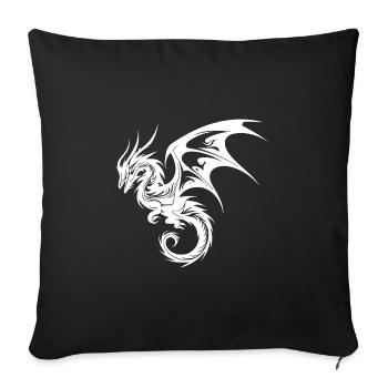 Chinese Flying Dragon in Tattoo Style - Sofa pillowcase 17,3'' x 17,3'' (45 x 45 cm) - black - Front