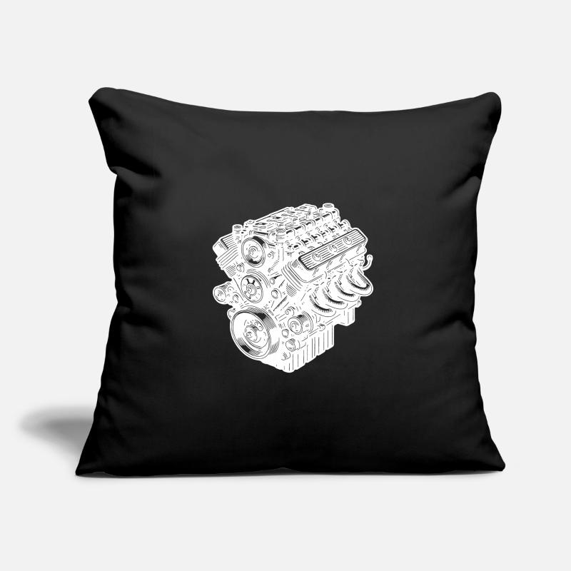 Engine Block Cylinder Fan Displacement Engine Sofa pillowcase 17,3'' x 17,3'' (45 x 45 cm)