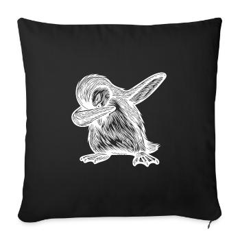 Cute Scrubby Penguin Little Dabbing Penguin - Sofa pillowcase 17,3'' x 17,3'' (45 x 45 cm) - black - Front