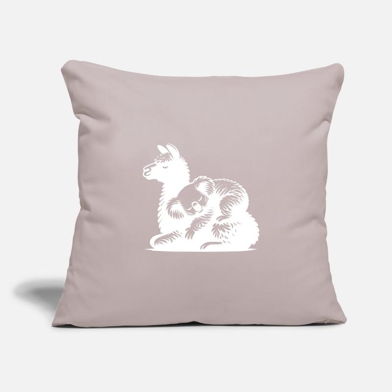 Cute koala on a sleeping llama Sofa pillowcase 17,3'' x 17,3'' (45 x 45 cm)