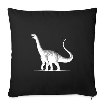 Giant Dino Diplodocus sauropod dinosaur - Sofa pillowcase 17,3'' x 17,3'' (45 x 45 cm) - black - Front