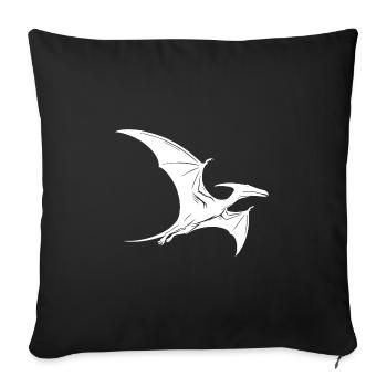 Dino Pteranodon Flying Dinosaur Pterosaur - Sofa pillowcase 17,3'' x 17,3'' (45 x 45 cm) - black - Front