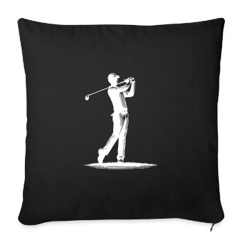Golf player on the golf course Sports Golf game - Sofa pillowcase 17,3'' x 17,3'' (45 x 45 cm) - black - Front