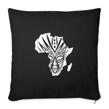 Africa Warrior Silhouette Strong Warrior Mask - Sofa pillowcase 17,3'' x 17,3'' (45 x 45 cm) - black - Front