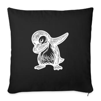 Cute Cute Penguin Little Dabbing Penguin - Sofa pillowcase 17,3'' x 17,3'' (45 x 45 cm) - black - Front