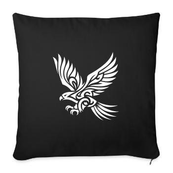 Elegant Tribal Eagle on Tattoo Wings - Sofa pillowcase 17,3'' x 17,3'' (45 x 45 cm) - black - Front
