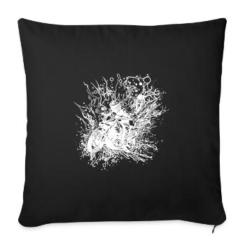 Motorcycle Bikerstyle Custom Bike Racing Splash - Sofa pillowcase 17,3'' x 17,3'' (45 x 45 cm) - black - Front