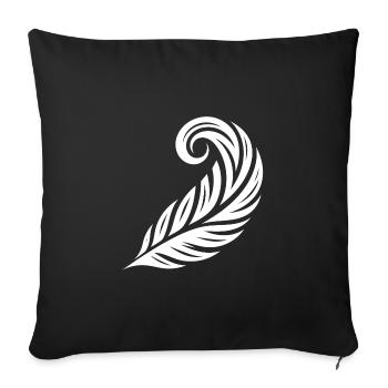 Curved Ink Pen - Sofa pillowcase 17,3'' x 17,3'' (45 x 45 cm) - black - Front