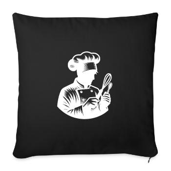 Baker Silhouette Portrait - Sofa pillowcase 17,3'' x 17,3'' (45 x 45 cm) - black - Front