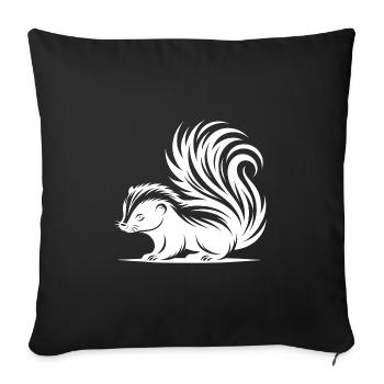 Cute cuddly skunk baby - Sofa pillowcase 17,3'' x 17,3'' (45 x 45 cm) - black - Front