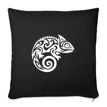 Cute little baby chameleon tattoo - Sofa pillowcase 17,3'' x 17,3'' (45 x 45 cm) - black - Front