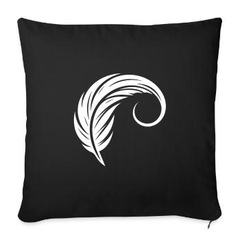 Elegant Curved Tattoo Inks Pen - Sofa pillowcase 17,3'' x 17,3'' (45 x 45 cm) - black - Front
