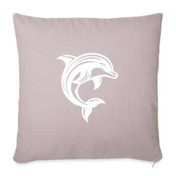 Mignon Petit Mignon Tatouage Dauphin - Housse de coussin décorative 45 x 45 cm - taupe clair - Devant