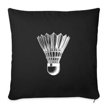 Quick Badminton Ball Tattoo Style - Sofa pillowcase 17,3'' x 17,3'' (45 x 45 cm) - black - Front
