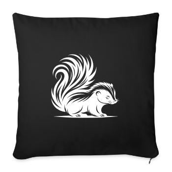 Cuddly Skunk Baby - Sofa pillowcase 17,3'' x 17,3'' (45 x 45 cm) - black - Front