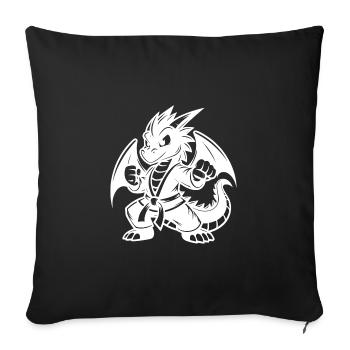 Proud Karate Wing Dragon Cartoon Style - Sofa pillowcase 17,3'' x 17,3'' (45 x 45 cm) - black - Front