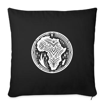 Bijoux de style tatouage vintage du continent africain - Housse de coussin décorative 45 x 45 cm - noir - Devant