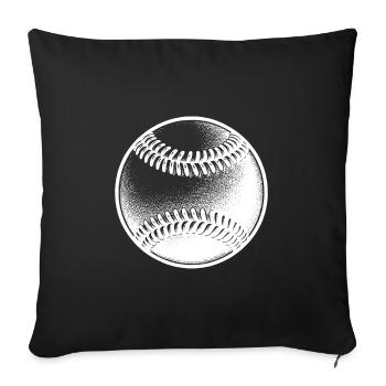 Baseball für Trainer und Spieler - Sofakissenbezug 45 x 45 cm - Schwarz - Vorne