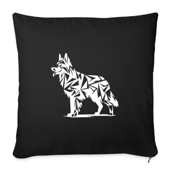 German Shepherd Geometric Shapes - Sofa pillowcase 17,3'' x 17,3'' (45 x 45 cm) - black - Front