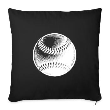 Baseball vintage pour les joueurs et les entraîneurs - Housse de coussin décorative 45 x 45 cm - noir - Devant