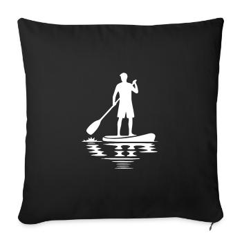 Paddelkunst Stand Up Paddling - Sofa pillowcase 17,3'' x 17,3'' (45 x 45 cm) - black - Front