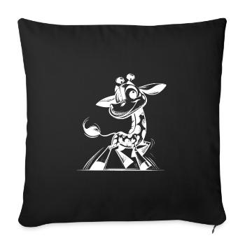Mignon Dessin De Bébé De Petites Girafes - Housse de coussin décorative 45 x 45 cm - noir - Devant