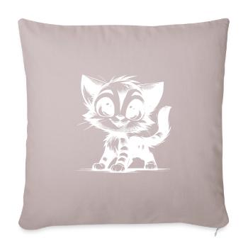 Cuddly Cat House Tiger Baby Drawing - Sofa pillowcase 17,3'' x 17,3'' (45 x 45 cm) - light taupe - Front