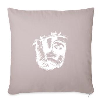 Traîner avec le dessin au crayon de la paresse de yoga - Housse de coussin décorative 45 x 45 cm - taupe clair - Devant