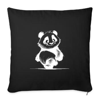 Panda Kids Baby Cuddly Bear - Sofa pillowcase 17,3'' x 17,3'' (45 x 45 cm) - black - Front