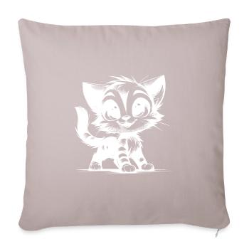 Smiling Cats Baby Drawing - Sofa pillowcase 17,3'' x 17,3'' (45 x 45 cm) - light taupe - Front
