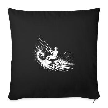 High-Fly Splash Kite Surfing Seawater Driving Fun - Sofa pillowcase 17,3'' x 17,3'' (45 x 45 cm) - black - Front
