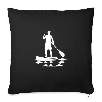 Paddle Enthusiasm Stand Up Paddling - Sofa pillowcase 17,3'' x 17,3'' (45 x 45 cm) - black - Front