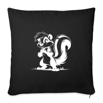 Skunk Kids Baby Drawing - Sofa pillowcase 17,3'' x 17,3'' (45 x 45 cm) - black - Front
