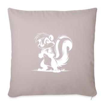 Skunk Enfants Bébé Dessin - Housse de coussin décorative 45 x 45 cm - taupe clair - Devant
