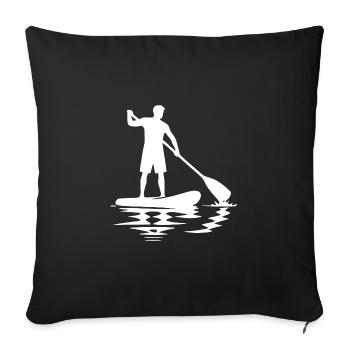 Paddle Equipment Stand Up Paddling Training - Sofa pillowcase 17,3'' x 17,3'' (45 x 45 cm) - black - Front