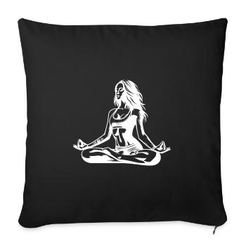 Professeur de yoga chez Meditation for the Soul - Housse de coussin décorative 45 x 45 cm - noir - Devant