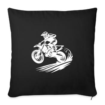 Hobby Motorsport Enduro Off-Road Machine - Sofa pillowcase 17,3'' x 17,3'' (45 x 45 cm) - black - Front