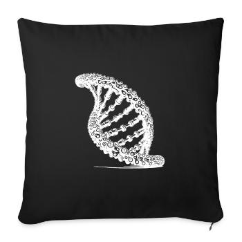 DNA Chain Twisted Technique Chain Links - Sofa pillowcase 17,3'' x 17,3'' (45 x 45 cm) - black - Front