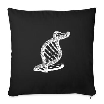 Curved DNA Necklace Extraordinary Necklaces - Sofa pillowcase 17,3'' x 17,3'' (45 x 45 cm) - black - Front